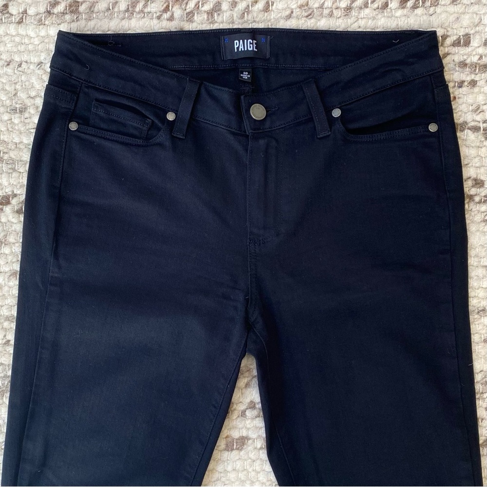 Paige Verdugo Ultra Skinny Overdye Jeans in Black, Size 30 - Picture 3 of 10